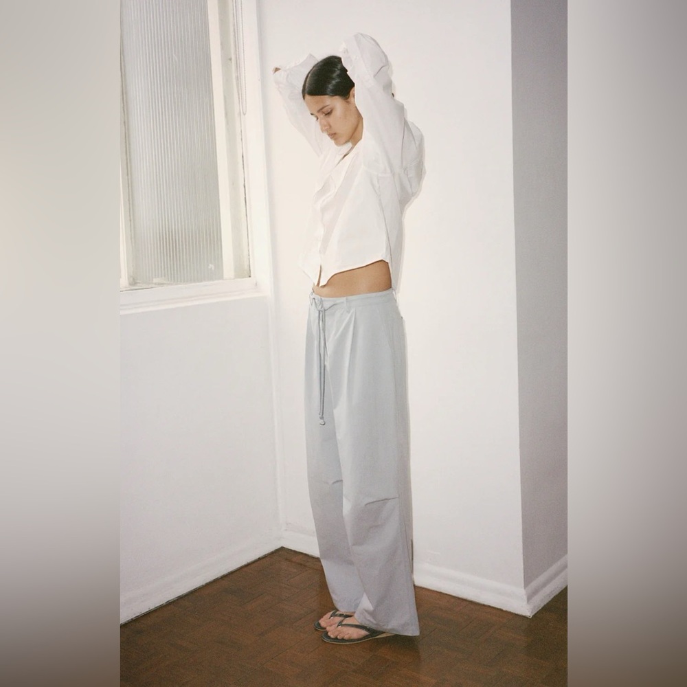 Deiji Studios Bartack Trouser Pant in Sky (Medium)